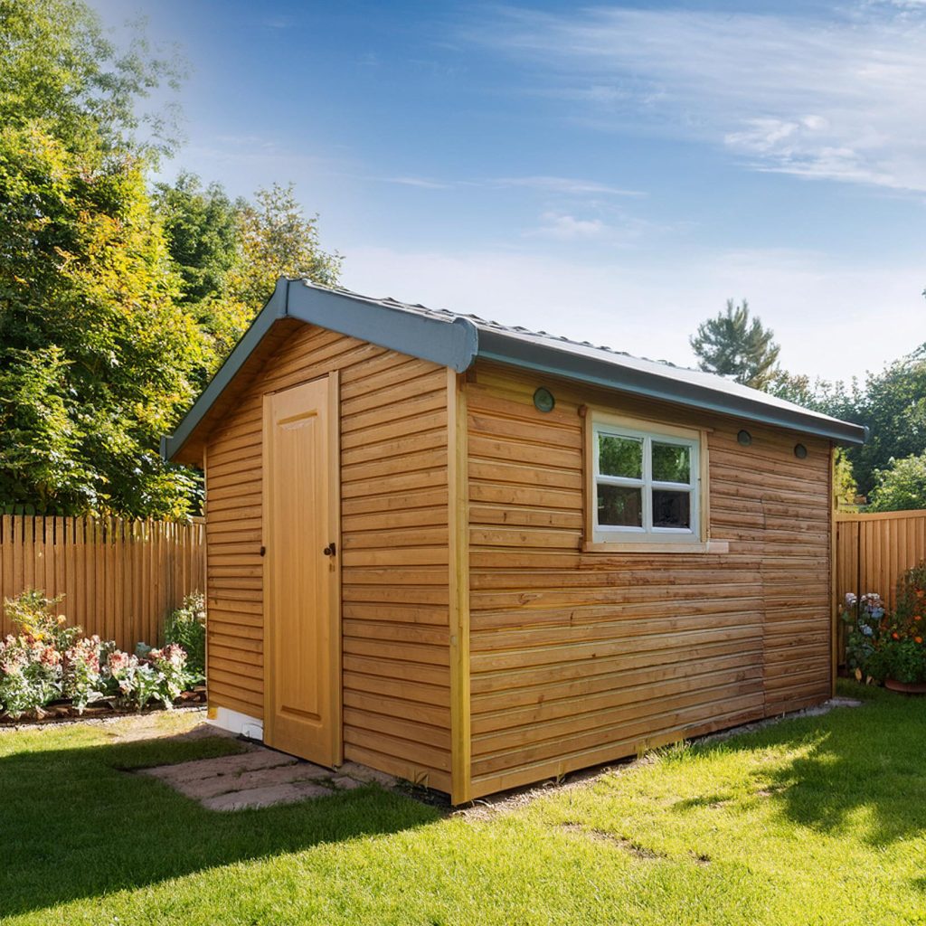 Firefly small shed in backyard on a sunny day 12193